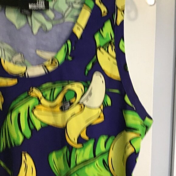 LOVE MOSCHINO Banana and leaf print tank top Size 4 - Picture 8 of 10
